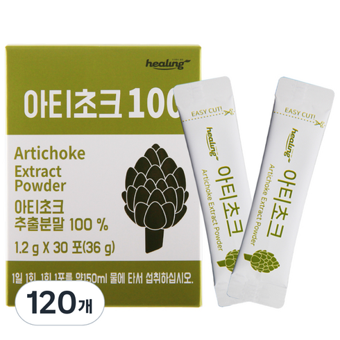 힐링 아티초크 분말 그래뉼 스틱, 120개, 1.2g