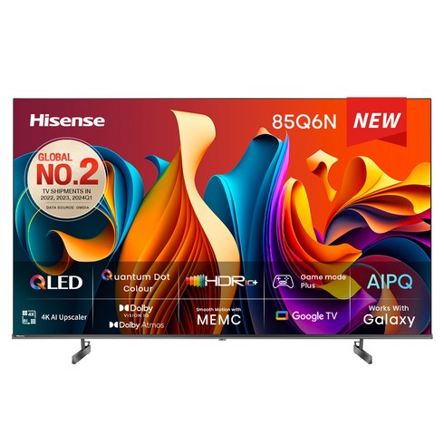 tv - 하이센스 4K UHD QLED 안드로이드12 스마트TV, 85Q6N, 방문설치, 스탠드형, 215cm(85인치)