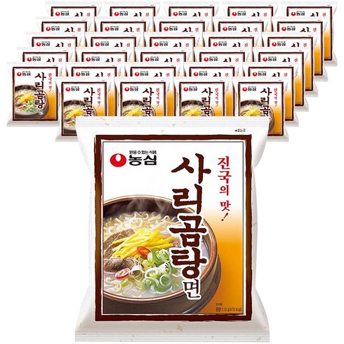 농심 사리곰탕면 봉지 110g, 30개