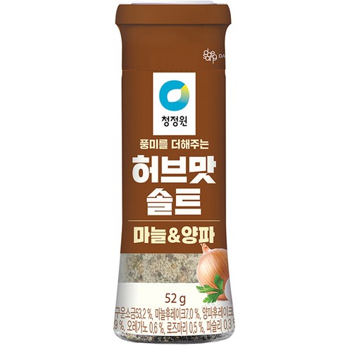 대상 청정원 허브맛솔트 마늘 & 양파 구운소금, 1개, 52g