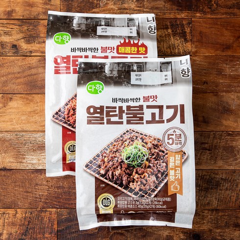 다향오리 열탄불고기 불고기맛 400g + 매콤한맛 400g, 1세트