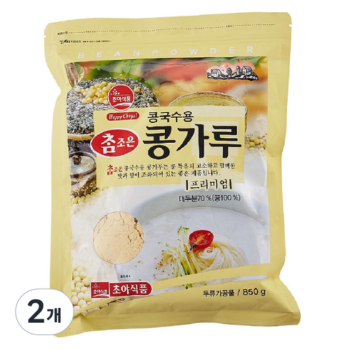 콩가루콩국수 - 초야식품 참조은 콩국수용 콩가루, 850g, 2개