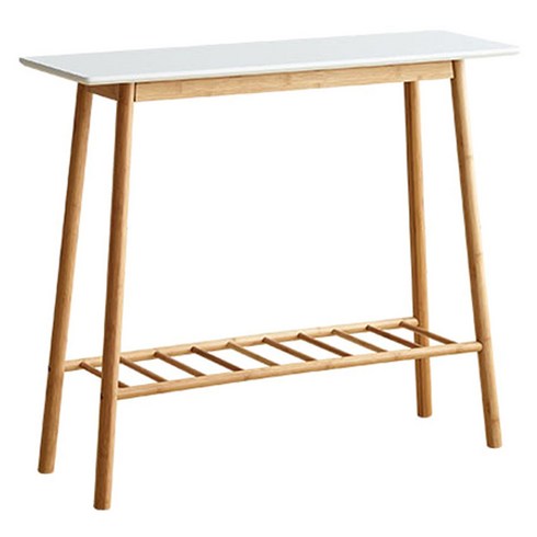 베란다테이블 - 앳홈 원목 홈바 테이블, 화이트