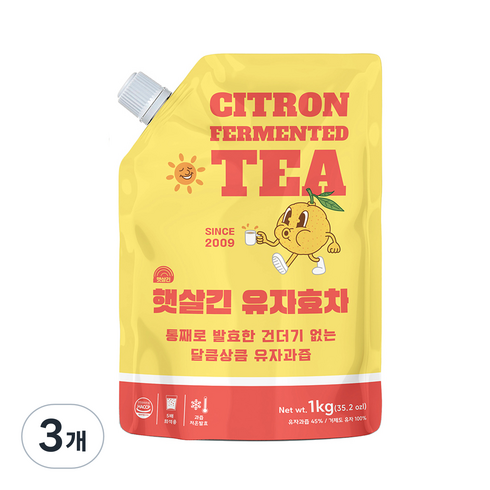 유자제스트 - 햇살긴 유자효차, 1kg, 3개, 1개입