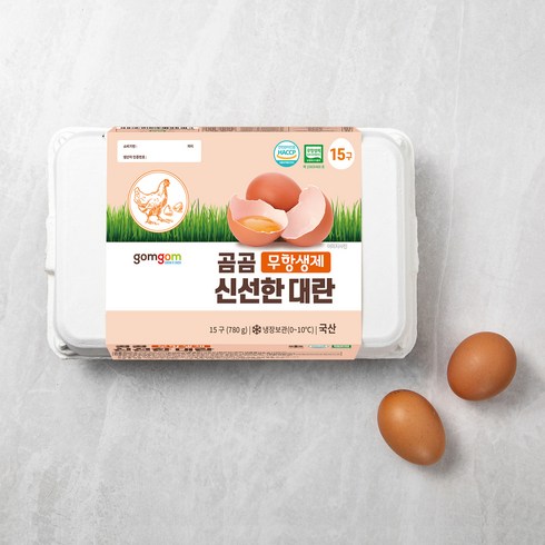 egg9 - 곰곰 무항생제 신선한 대란, 15구, 1개