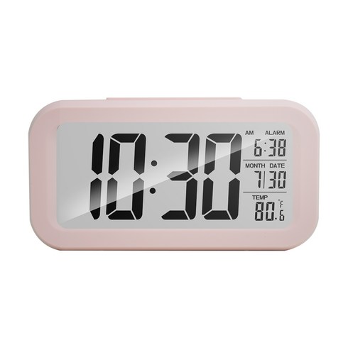2023년 가성비 최고 탁상시계 - 촘스토리 디지털 센서 탁상시계, 핑크