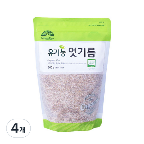 [오가닉스토리] 오가닉스토리 유기농 엿기름, 500g, 4개