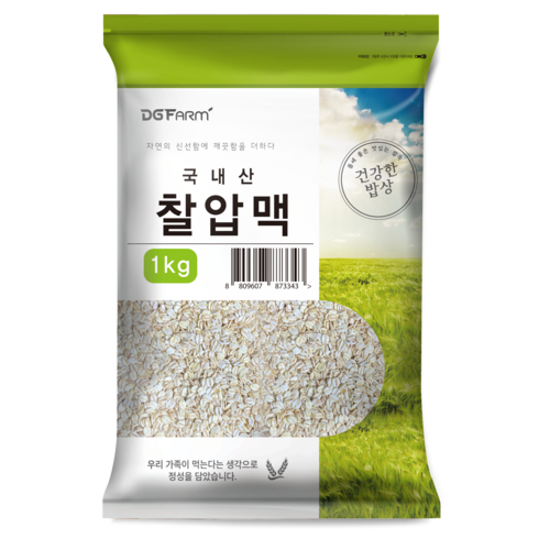 건강한밥상 국산 찰압맥, 1kg, 1개