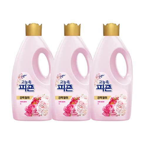 고농축 피죤 강력탈취 오리지널 로맨틱플라워 섬유유연제, 2L, 3개