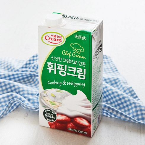 포모나휘핑크림 - 서울우유 신선한크림으로 만든 휘핑크림, 1000ml, 1개