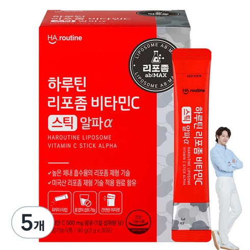 하루틴 리포좀 비타민C 스틱 알파 30p, 5개, 90g