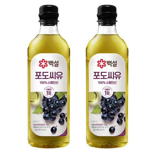 포도씨유900ml - 백설 포도씨유, 900ml, 2개