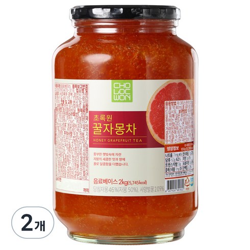 자몽청 - 초록원 꿀자몽차, 2kg, 1개입, 2개