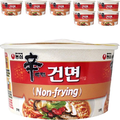 농심 신라면 건면 사발 77g, 8개