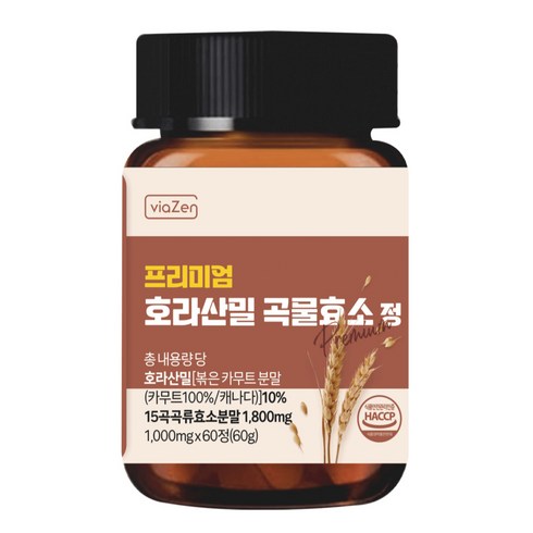 비아젠 카무트 호라산밀 곡물효소 정 고형차, 1g, 60정, 1개