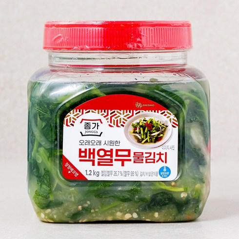 열무물김치 - 종가 백열무 물김치, 1.2kg, 1개