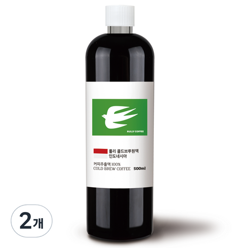 룰리커피 더치커피 콜드브루 커피 원액 인도네시아, 500ml, 2개, 1개입