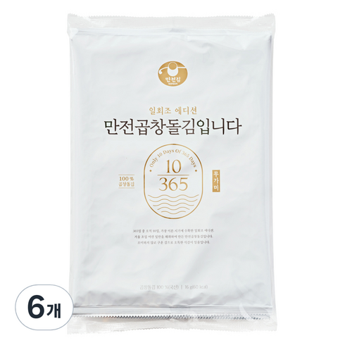 만전김 만전 곱창 돌김 입니다 무가미, 16g, 6개