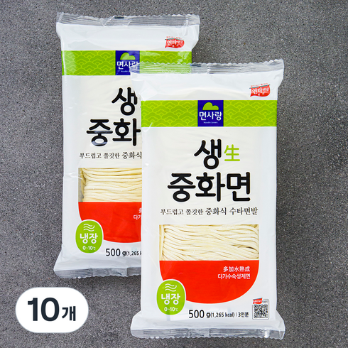 면사랑 생 중화면, 500g, 10개