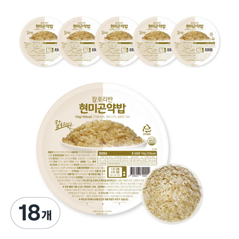 칼로리반 현미 곤약밥, 150g, 18개