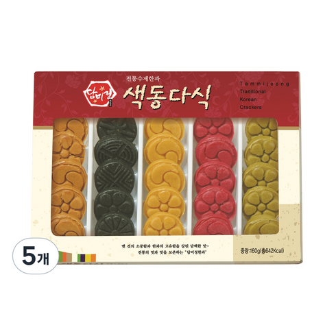 담미정 색동다식, 160g, 5개