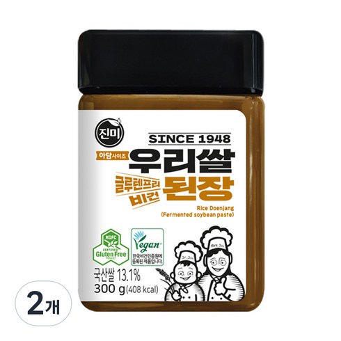 저당된장 - 진미 우리쌀 된장, 300g, 2개