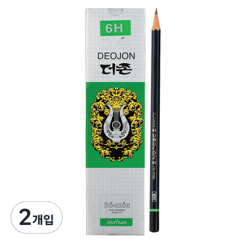 문화연필 더존 연필 6H, 혼합색상, 24개