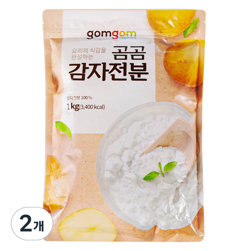 감자전분1kg - 곰곰 감자전분, 1kg, 2개