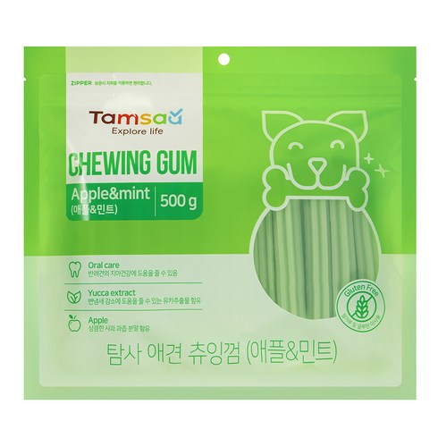 2023년 가성비 최고 강아지덴탈껌 - 탐사 강아지 덴탈 츄잉껌 500g, 애플민트, 1개