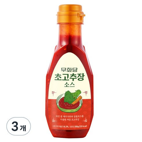 무화당 알룰로스 초고추장, 220g, 3개