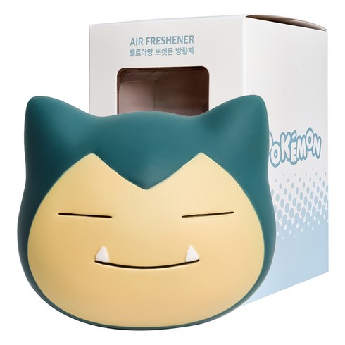 벨르아망 포켓몬 잠만보 빅페이스 리필형 차량용방향제, 블랙체리, 1개