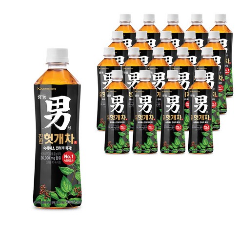 헛개차 - 광동 진한 헛개차, 500ml, 20개