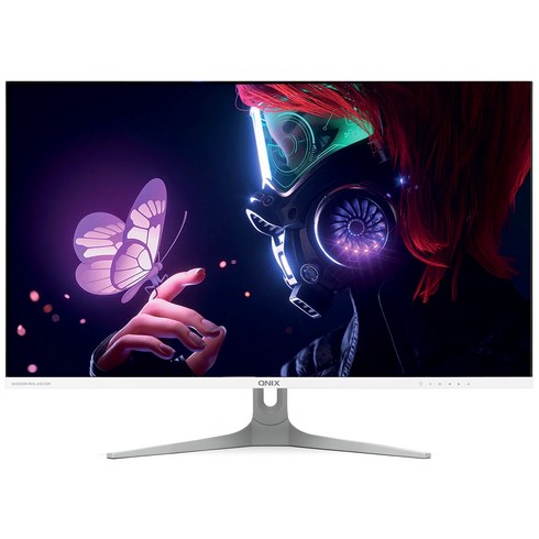 큐닉스 80.1cm FHD 후면LED 게이밍 무결점 모니터 화이트, QX324GW REAL 240 HDR(무결점)