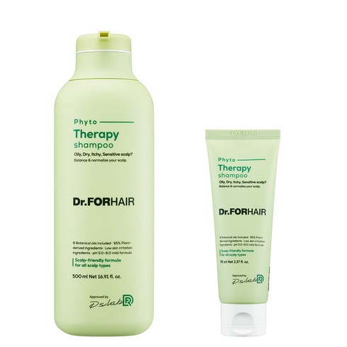 2023년 가성비 최고 닥터포헤어 - 닥터포헤어 피토 두피케어 샴푸 500ml + 70ml 세트, 1세트