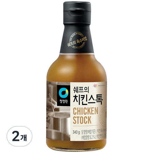 청정원 쉐프의 치킨스톡, 340g, 2개