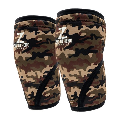 제로투히어로니슬리브 - 제로투히어로 네오프렌 헬스 무릎보호대 7mm ORIGINAL CAMO, 2개