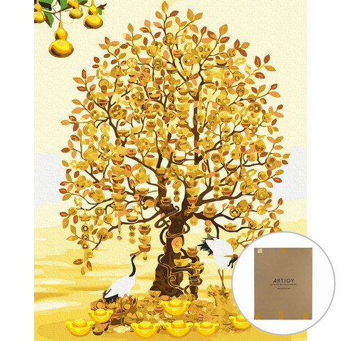 아트조이 DIY 명화그리기 세트 60 x 75 cm 세로형, 황금돈나무