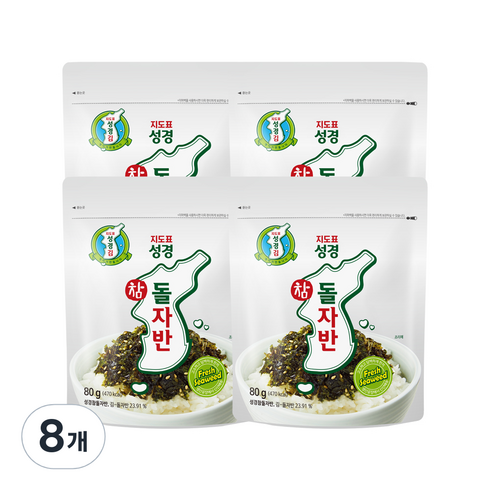 성경 김자반 - 지도표성경 참돌자반, 80g, 8개