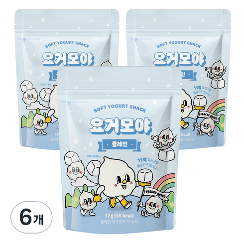 요거모야 - 요거모야 동결건조 요거트 큐브, 플레인맛, 17g, 6개