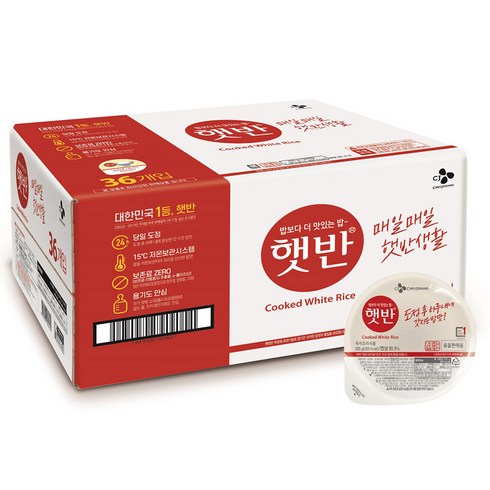 햇반 백미밥, 205g, 36개