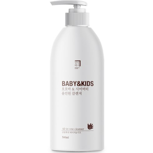 살림백서 베이비 앤 키즈 호호바 & 시어버터 올인원클렌저, 500ml, 1개