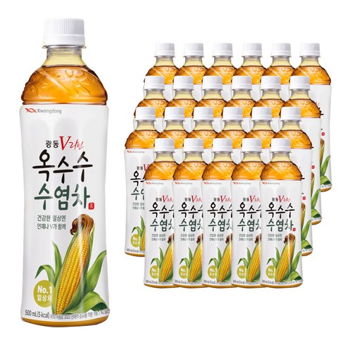 옥수수 수염차 - 광동 V라인 옥수수 수염차, 500ml, 24개