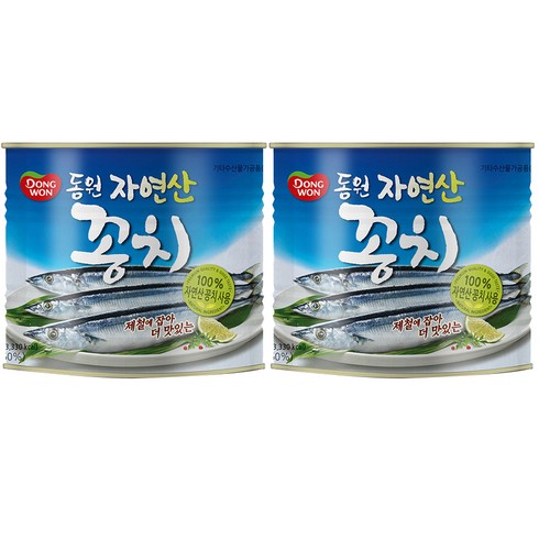 동원 꽁치 통조림, 1800g, 2개