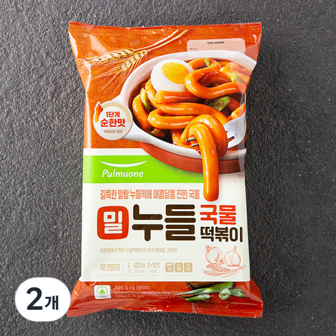 생가득 말랑말랑 밀떡볶이 누들떡볶이 2인분, 423.5g, 2개