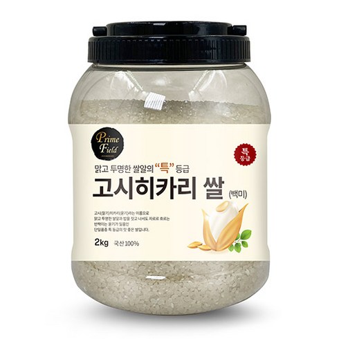 Prime Field 2023년산 햅쌀 고시히카리 백미 특등급, 2kg, 1개