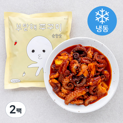 쭈꾸미볶음판매 - 부탇해 쭈꾸미 볶음 순한맛 (냉동), 500g, 2개