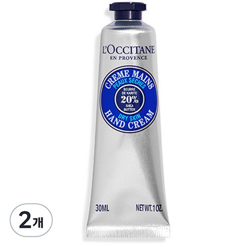 록시땅 시어 드라이 스킨 핸드 크림 파우더리머스크향, 30ml, 2개