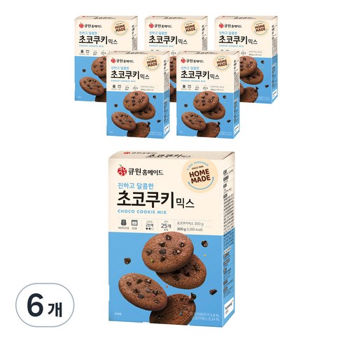 큐원 홈메이드 초코쿠키 믹스, 6개, 300g