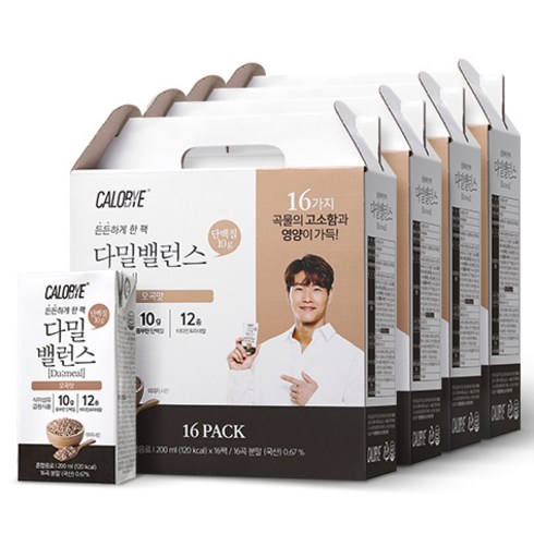 칼로바이 다밀밸런스 식사대용 단백질 쉐이크 오곡맛 기타헬스보조제, 200ml, 64팩