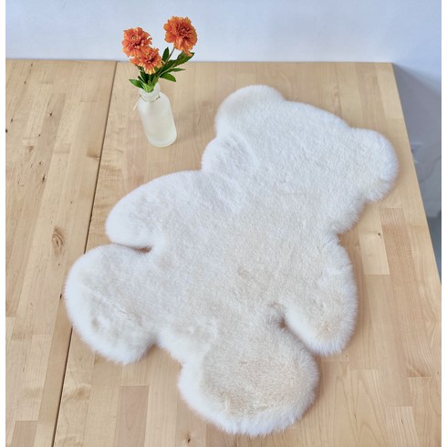 뽀르픽 곰돌이 인테리어 러그 발매트, 베이지